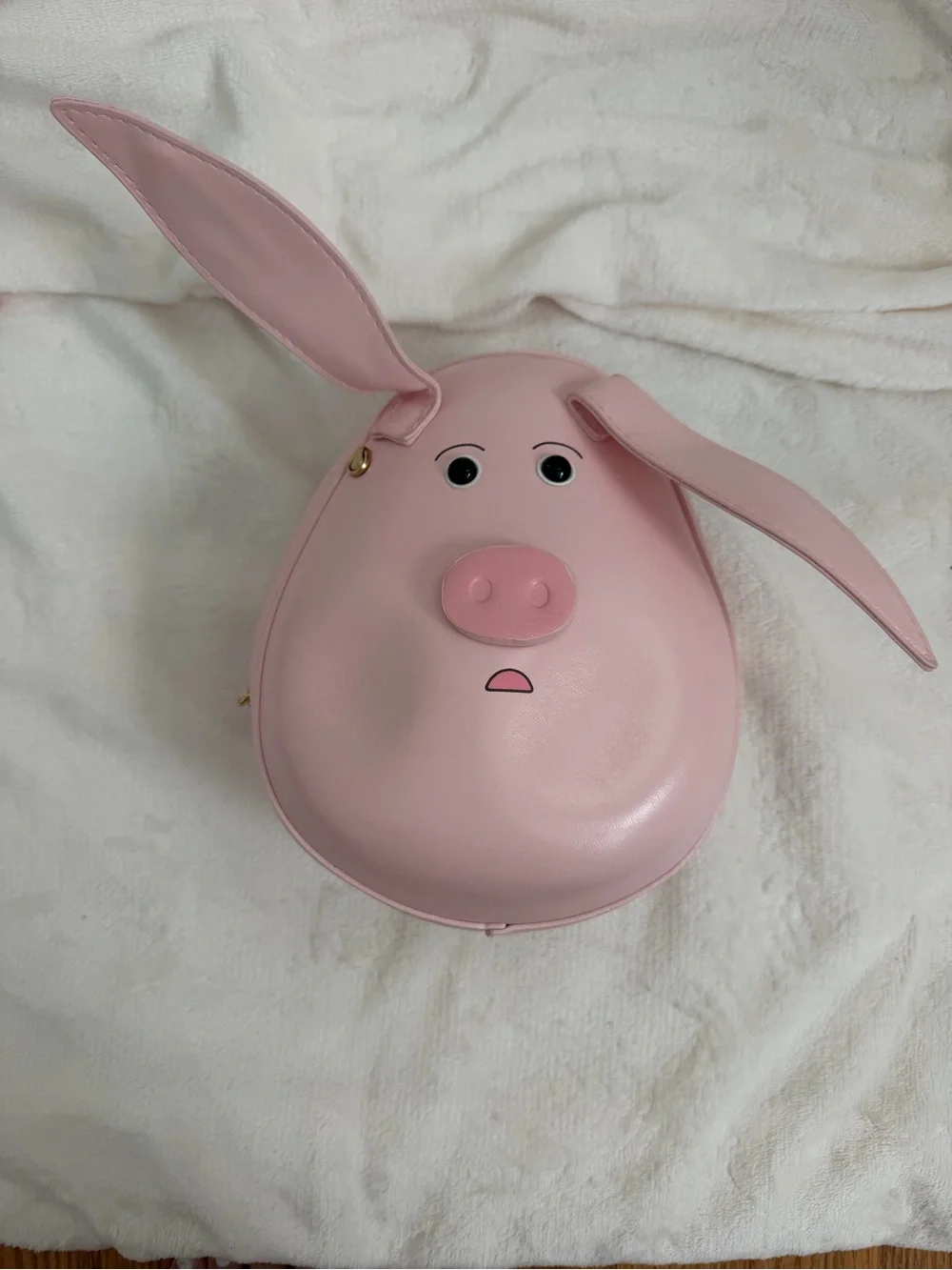 Playful Pink Pig-Shaped Kids Crossbody Bag